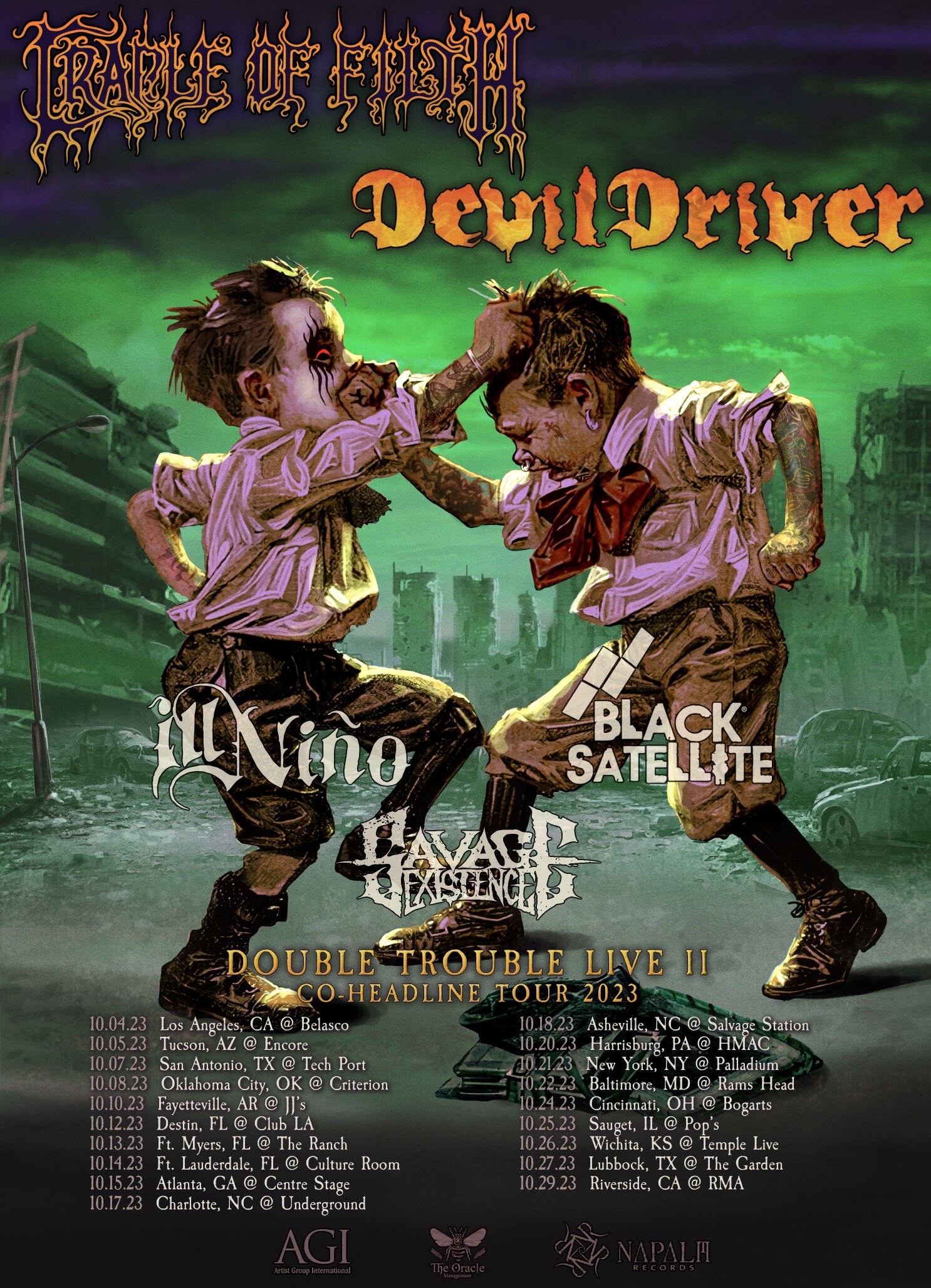 cradle of filth devildriver fall 2023