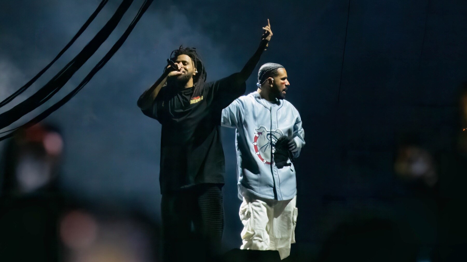 J Cole and Drake perform at 2023 Dreamville Music Festival